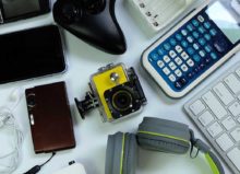 electronics on table