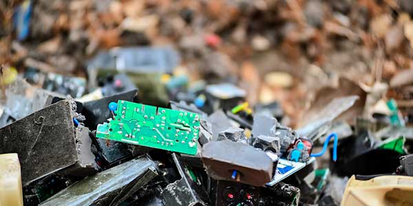 electronics in a landfill