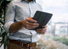 Man holding a tablet