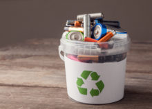 Different Types of Batteries In a Recycling Bin