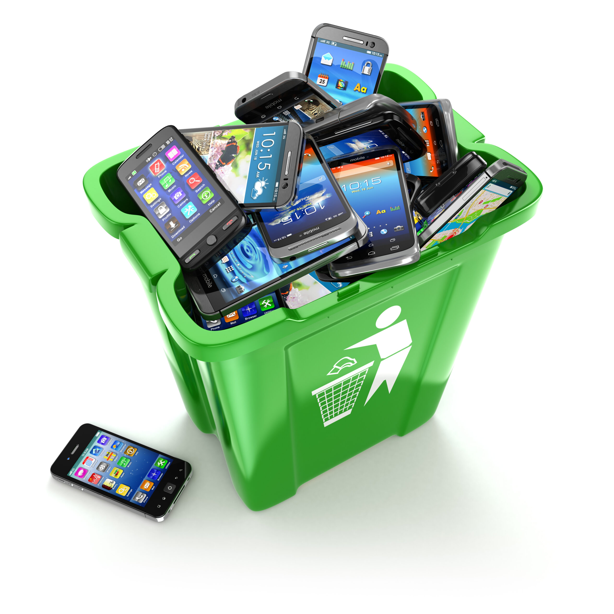 Mobile phones in recycling can