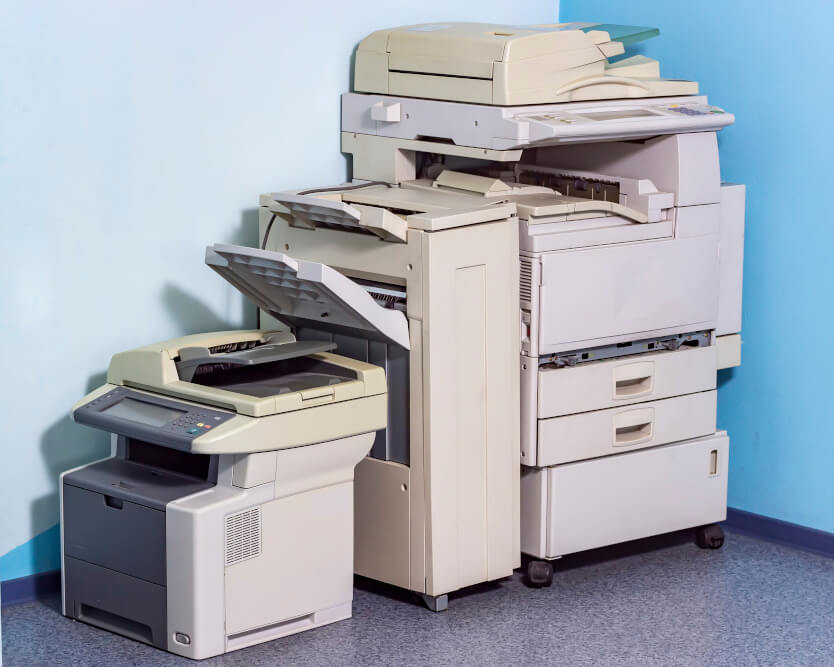Defunct & broken office printers & copiers