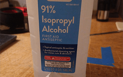 91% Isopropyl Alcohol bottle