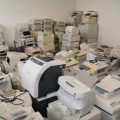 room full of old printers